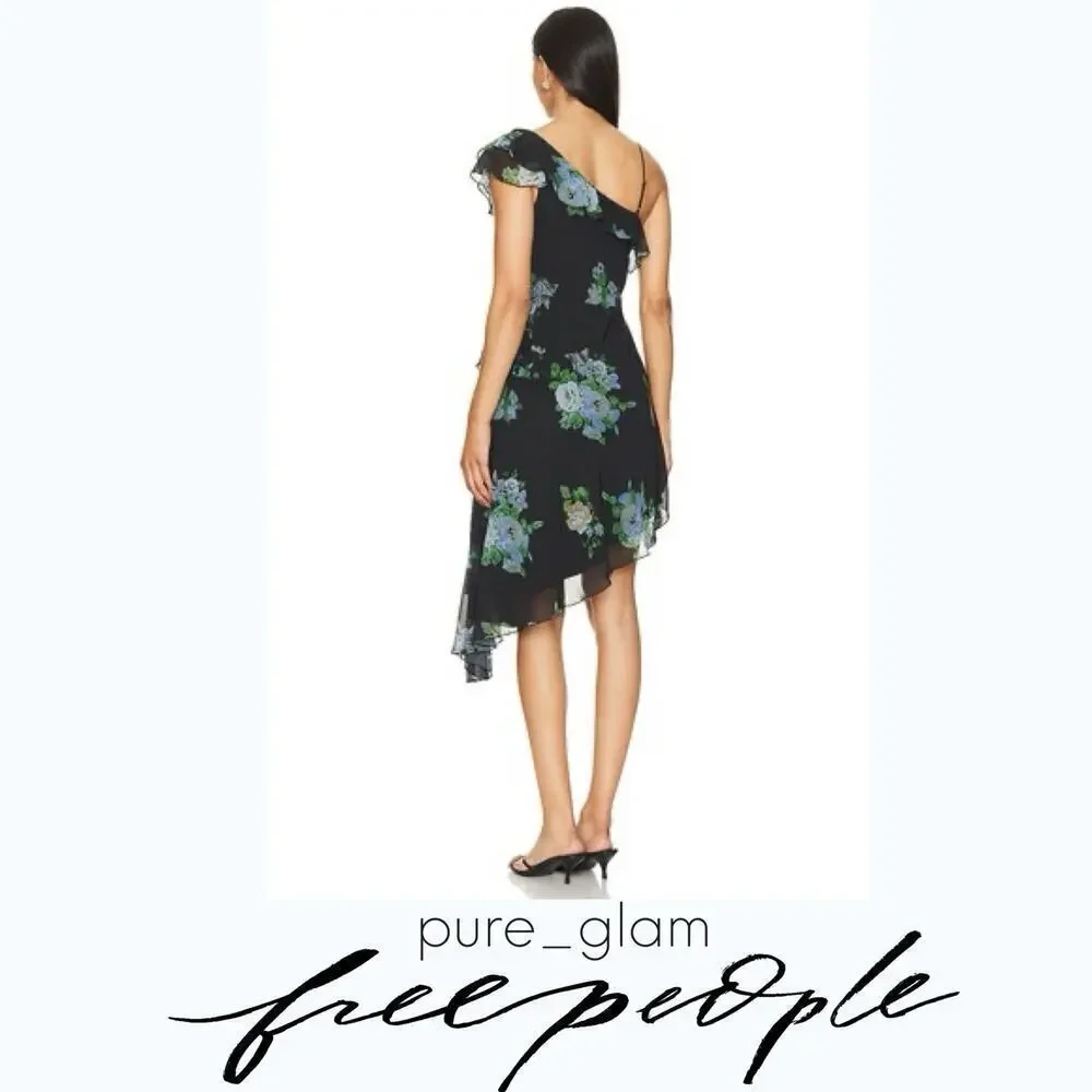 Free People floral asymmetrical dress